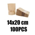 thumbnail image 1 of 100 Bolsas de Papel Kraft con Cierre de Cremallera, Bolsas para Secos 14x20 Cm, 1 of 9