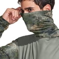 thumbnail image 4 of Havenx Camouflage Upf 50+ Fishing Shirts for Men Long Sleeve Hooded Rapid Dry Shirts with Mask Uv Protection Hoodie Shirt Fishing Casual Summer Lightweight Hiking Blouse,Mint Green M, 4 of 5