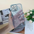 thumbnail image 6 of Compatible with iPhone 14 Pro Max Case,Full Camera Lens Protector Sparkle Shockproof Hard Back Case with Luxury Shiny Cute Glitter Acrylic Plate Cover for iPhone 14 Pro Max Women Girls（Blue）, 6 of 13