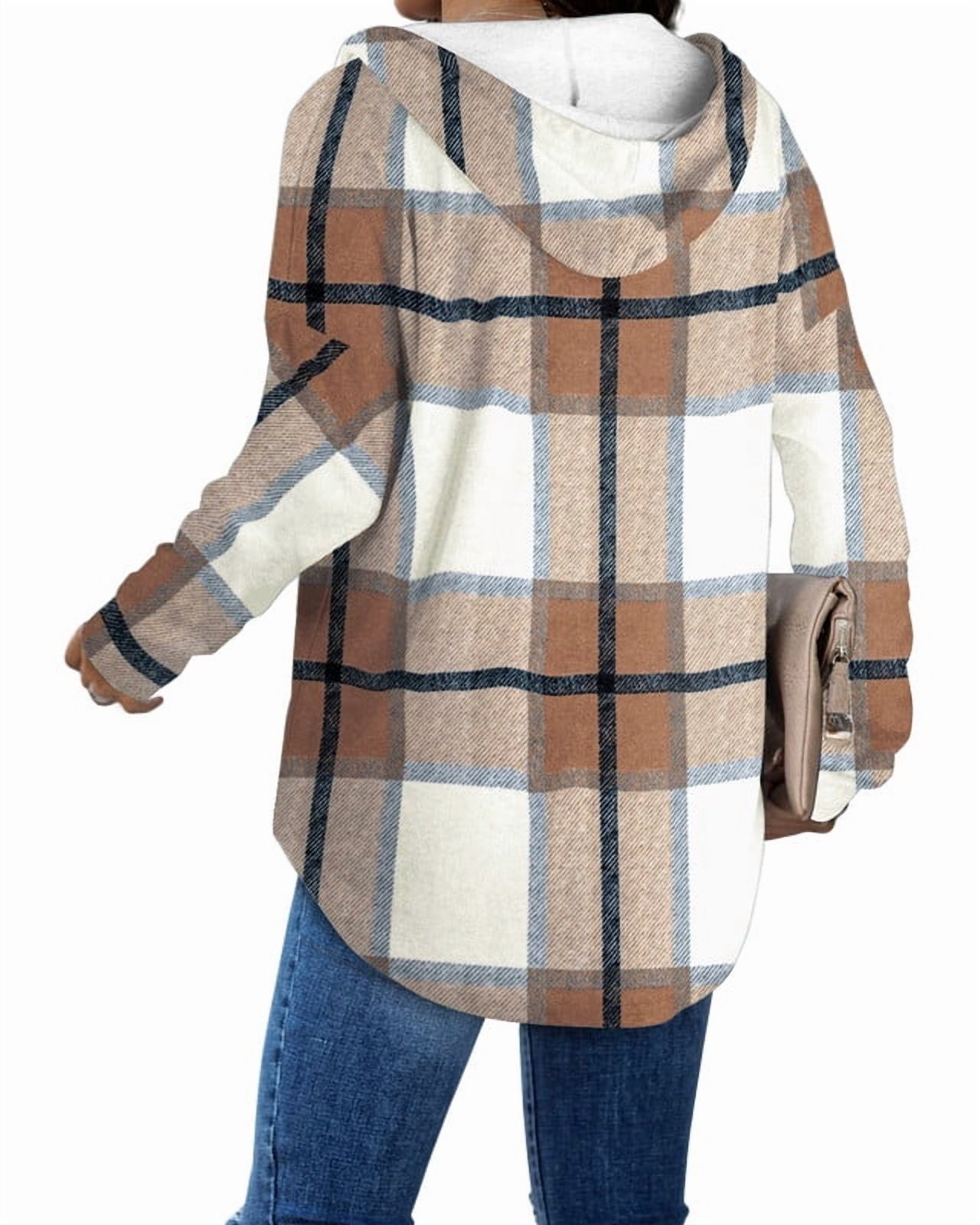 Ronuti Women's Plaid Pullover Hoodie photo 3