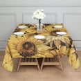 thumbnail image 3 of Yellow Sunflower Art Pattern Square Tablecloth,Waterproof Square Table Cover,Wipeable Spillproof Washable Table Cover for Home Kitchen Party Decor 42"X42"(107x107cm), 3 of 6