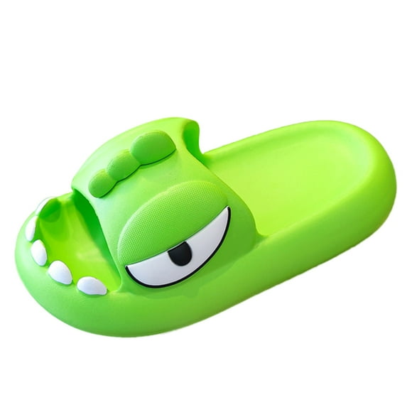 Cathalem Toddler Little Kids Slides Sandals Upgraded Thick Sole Shark Sandals Shark Shoes Non-Slip for Kids Outdoor Indoor Summer,Off-White 22