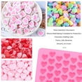 thumbnail image 5 of Heart Shaped Cake Pan Silicone Heart Mold for Making 56-Cavity Valentine Molds for Chocolate Jelly-Brown 4 Packs, 5 of 7