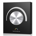 thumbnail image 1 of Rotary Glass Panel Constant Voltage LED Controller DC 12V 24V Smart Dimmer WIFI TUYA APP Cloud Control Black, 1 of 6