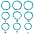 thumbnail image 3 of Womens Turquoise Beaded Bracelet Handmade Bohemian Jewelry with Ethnic Geometric Design European American Fashion, 3 of 3