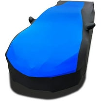 C8 Corvette Ultraguard Stretch Satin Indoor Car Cover : Sport Series Blue/Blk