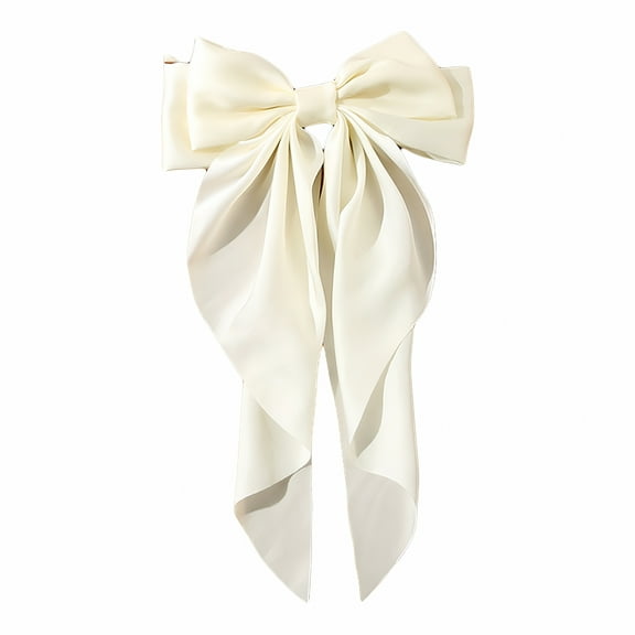 VANIDO Women Long Ribbon Hair Bows Barrettes Clips Large Bows Hair Clip Vintage Accessories