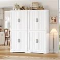 thumbnail image 7 of Homfa 71'' Freestanding Pantry Cabinet with 4 Doors, Modern White Storage Cabinet for Dining Room Living Room, 7 of 7