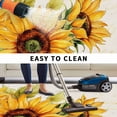 thumbnail image 5 of Sunflower Outdoor Rug for Patio/Deck/Porch, Non-Slip Large Area Rug 3 x 5 Ft, Yellow Summer Botanical Pastoral Floral Indoor Outdoor Rugs Washable Area Rugs, Reversible Camping Rug Carpet Runner, 5 of 8