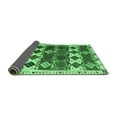 thumbnail image 2 of Ahgly Company Indoor Round Oriental Emerald Green Modern Area Rugs, 3' Round, 2 of 4