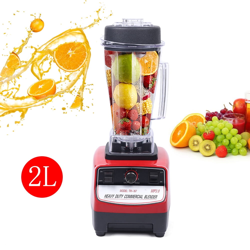1500W 110V Commercial Smoothie Mixer 2L Large Capacity Juicer Power Food Fruit Ice Processor for Home Bar Restaurant Hotel Cafe