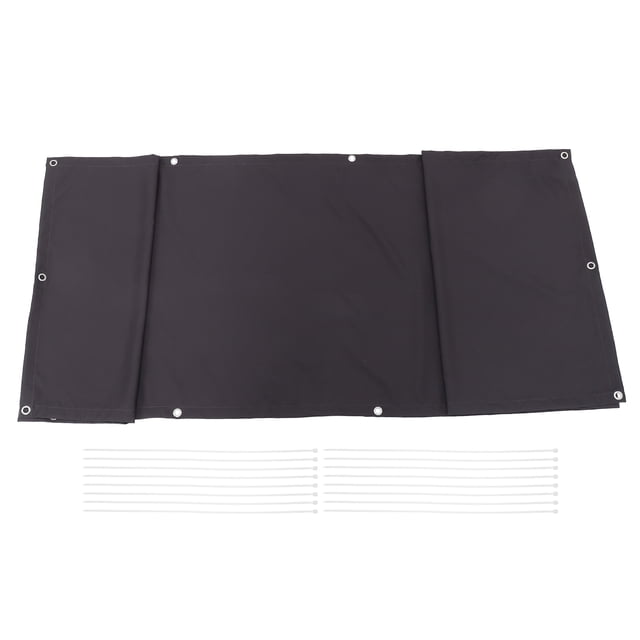 REOFLYUP Screening For Garden Outside 1 Set Of Balcony Privacy Screen Dark Grey Polyester Modern For Outdoor Spaces