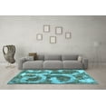 thumbnail image 3 of Ahgly Company Indoor Rectangle Abstract Light Blue Modern Area Rugs, 2' x 4', 3 of 4