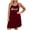 X325-Wine, variant on Censtreet Nightgowns for Women Sleeveless Sleepwear Wide Strap Sleep Shirt Pleated Tank Sleepshirt
