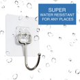 thumbnail image 2 of Large Adhesive Hooks 33Ibs (Max), Applicable to Kitchen, Bathroom, Home and Office, Multifunctional Wall Hooks Waterproof, Oilproof and Rust Proof, 6 Pack, 2 of 5