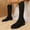 Black, variant on Viluyesy Womens Knee High Boots, Chunky Heels Fall Winter Round Toe Pull-On Knitted Sock Tall Boots Black US6.5
