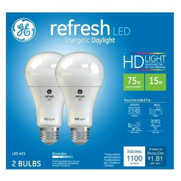 LED A21 E26 DL 75W 2PK