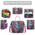 thumbnail image 2 of Beach Vacation Tropical Plant Lunch Bag – Waterproof Leakproof Insulated Cooler Tote with Adjustable Shoulder Strap Large Capacity for Work, 2 of 4