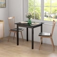 thumbnail image 2 of HOMCOM Table à Manger Carrée avec Cadre en Bois pour Salle à Manger Noir, 2 of 10