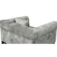 thumbnail image 5 of Armen Living Glamour Tufted Fabric Upholstered Accent Chair in Black and Beige, 5 of 5