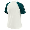 thumbnail image 3 of Women's WEAR by Erin Andrews White Philadelphia Eagles Sleeve Stripe Distressed Raglan T-Shirt, 3 of 6