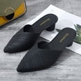 thumbnail image 4 of Willtoo Comfortable Kitten Low Heel Mules Pointed Closed Toe Pumps for Women Slip On Slides Shoes Dressy Casual, 4 of 5