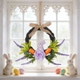 thumbnail image 6 of Kuroiy Easter Egg Wreath Purple 13.8in, Artificial Spring Front Door Decoration, Outdoor Garden Holiday Garland, Plastic Hanging Ornament for Home, Mantel, Entryway Decor, 6 of 7