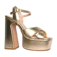 thumbnail image 2 of Sandalia de Tacón Alto 14 cm para Mujer Antonio Cavala 2907 Negro o Dorado Plataforma 4 cm dorado 25.5, 2 of 5
