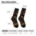 thumbnail image 2 of Picia Classical Golden Casino Print Athletic Socks for Men & Women – Cushioned Moisture-Wicking Crew Socks for Sports, Running, and Training, Soft & Breathable Size 5-11, 2 of 6
