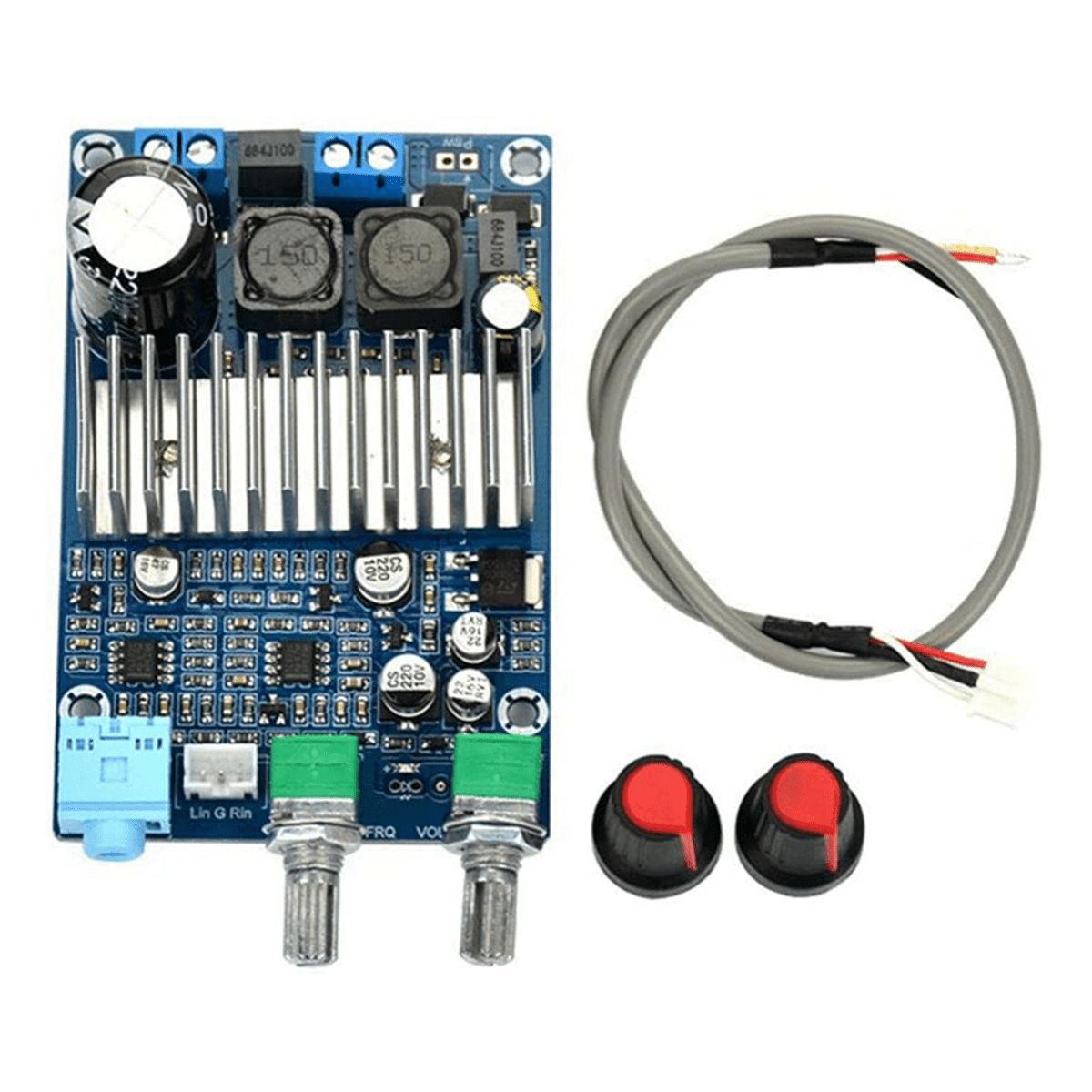 2X TPA3116 Subwoofer Amplifier Board 100W Bass Output DC12-24V Digital Small Power Amplifiers Video Audio Accessories