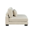 thumbnail image 2 of Rix 45 inch Modular Armless Chair- Beige Corduroy Fabric- Black Wood Legs, 2 of 6