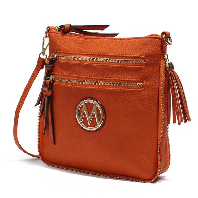 MKF Collection MKF-0229OR Angelina Crossbody Bag, Orange