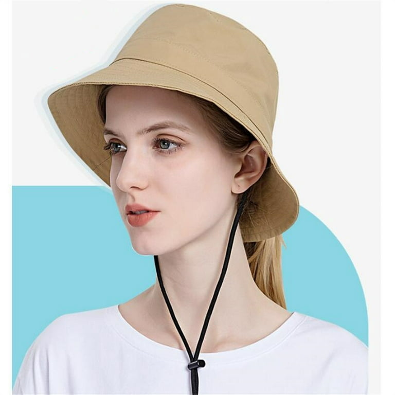 CN Waterproof Bucket Hat for Women Men Rain Hat UPF 50+ Wide Brim Boonie Sun Hat Foldable Summer-Dark Green, adult Unisex, Size: One Size