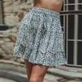 thumbnail image 2 of Viikei Summer Skirts for Women Skirts Clearance Sale Skirt Plus Size Summer Casual Bohe High Waist Ruffled Floral Print Beach Short Skirt, 2 of 9