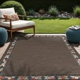 thumbnail image 6 of Beverly Rug Outdoor / Indoor Area Rugs Patio Porch Garden Carpet Bordered/Brown 4x6, 6 of 9