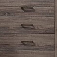 thumbnail image 3 of Rustic Tall Dresser 5 Drawer Chest - Oak Gray Finish, Bar Handles, 49 Inch Wide, 3 of 5