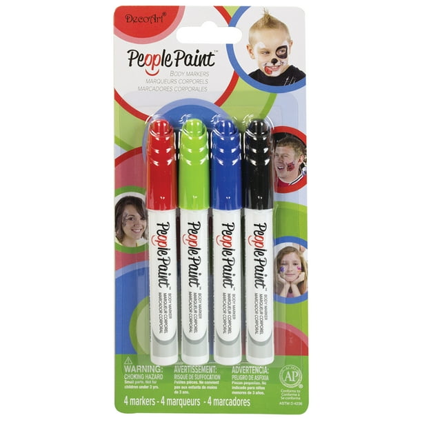 DecoArt People Paint Body Marker Set 4Color Set 2