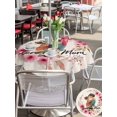 thumbnail image 5 of Outdoor Tablecloth with Umbrella Hole for Patio/Picnic/Party/Camping, Mother's Day Waterproof Table Cloth Round Cover Washable, Hug Love You Mom Pink Flowers Beige (Dia 54"), 5 of 9