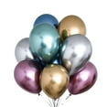 thumbnail image 1 of 50 globos de látex grueso de 25 cm, color metálico, para fiestas (colores surtidos), 1 of 7