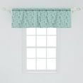 thumbnail image 2 of Ambesonne Owl Print Window Valance, Monochrome Vintage Night Birds Biking in Glasses Hats Cartoon, Curtain Valance for Kitchen Bedroom Decor with Rod Pocket, 54" X 18", Warm Taupe Seafoam, 2 of 2
