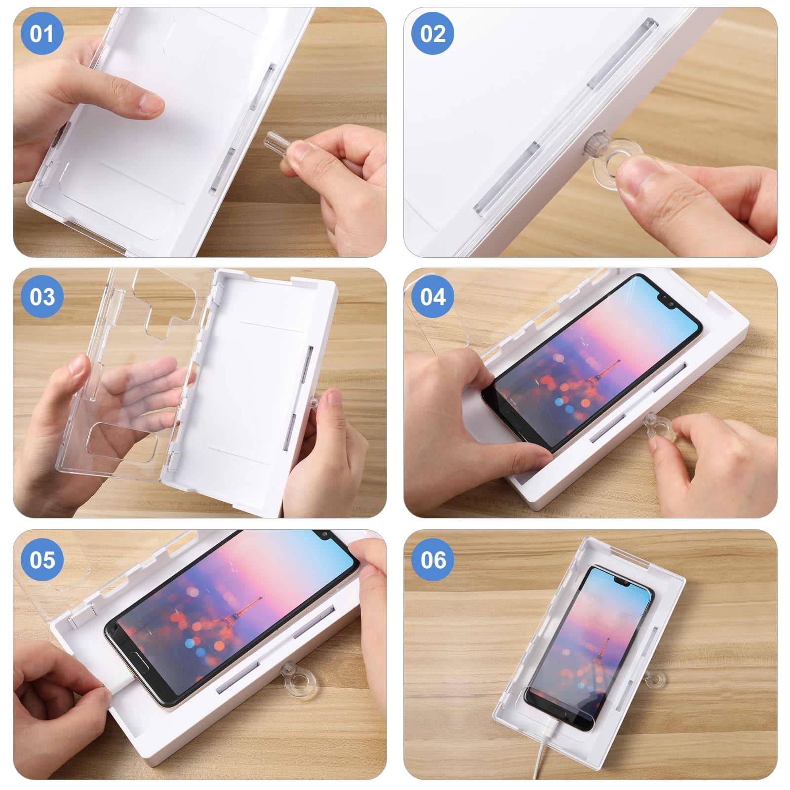 Phone Jail with Timer Lock Mobile Box Transparent Case Cellphone - Walmart  Business Supplies, image size:1600x1600