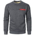 thumbnail image 4 of Xihbxyly Camisa Acolchada para Hombre, Elegante Camiseta de Manga Larga con Cuello Redondo, Informal, de Color Liso, Ideal para Uso Diario, Actividades Al Aire Libre, Moda Otoño-Invierno., 4 of 6