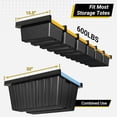 thumbnail image 4 of 6-bin Overhead Garage Storage Rack, Ceiling Storage Racks Heavy Duty, Powder Coated Tote Storage Rack for Garages, Sheds, Storerooms (7 PCS, for 6 Bins), 4 of 8