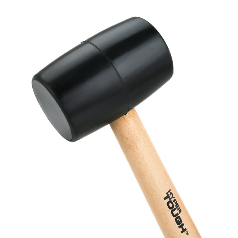Hyper Tough 16 Ounce Rubber Mallet with Wood Handle TH70020A 
