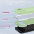 thumbnail image 5 of KOMI for Google Pixel 9/9 Pro Case, Silicone Phone Case with 1 Screen Protector, Soft Anti-Scratch Microfiber Lining, Full Body Shockproof Slim Cover Support Wireless Charging, Mint Green, 5 of 5