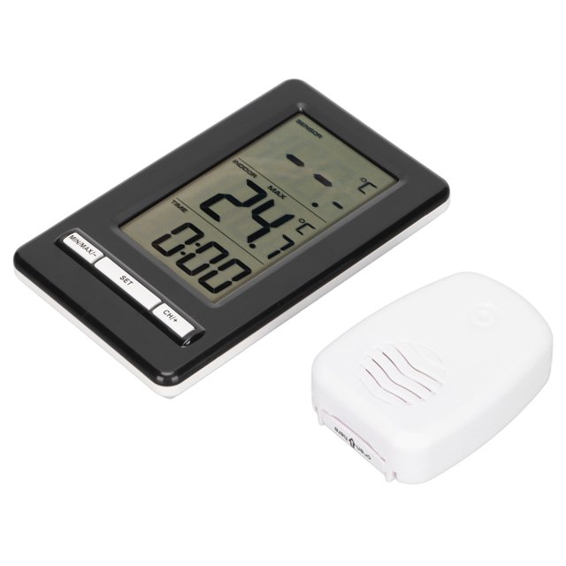 Indoor Outdoor , Wall Mounted Mini Weather Station Clock Display Portable For Measure Temperature
