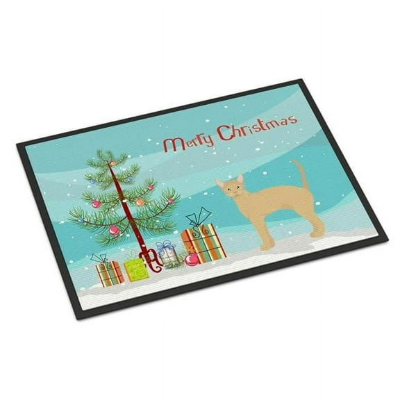 German Rex #2 Cat Merry Christmas Door Mat