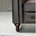 thumbnail image 5 of Uspridefurniture Oriskany Chesterfield Faux Leather Chair -Brown, 5 of 5