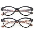 thumbnail image 2 of 2 Packs Cateyes Women Reading Glasses 1.75 Floral & Leopard Vintage Reading Glasses for Women Spring Hinge, 2 of 3