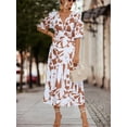 thumbnail image 5 of Women's V-neck Puff Sleeve Dress, 5 of 5